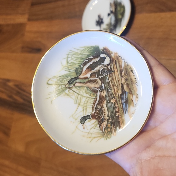 JWK Josef Kuba Bavaria Porcelain Trinket Dishes John James Audubon Duck Scenes - Picture 2 of 14